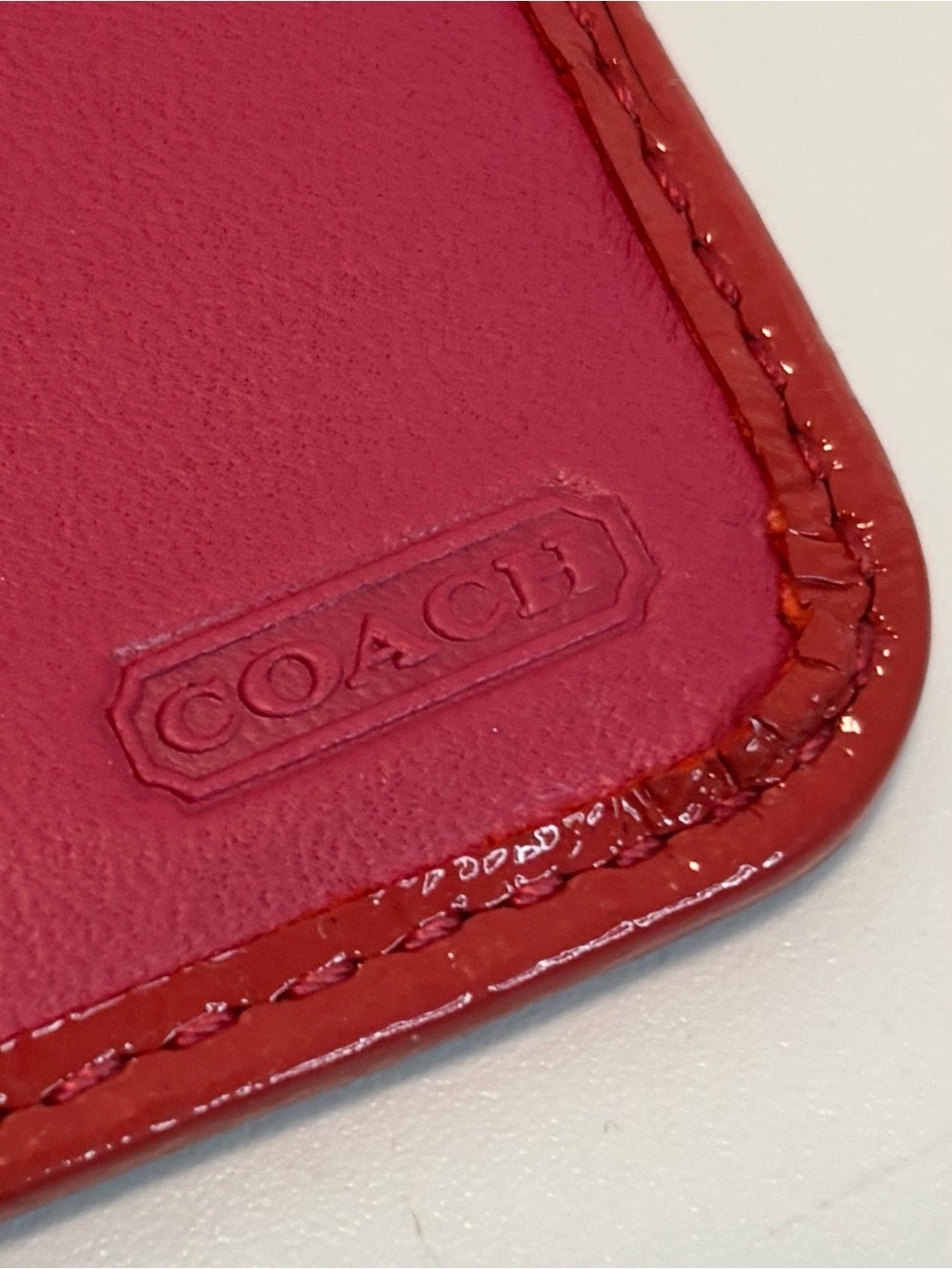 COACH ($229) Legacy Signature Zip-Around Wallet in Tan Canvas with Berry Accents - Picture 9 of 14